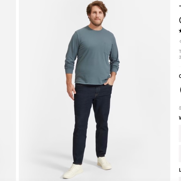 Everlane Uniform The Athletic 4-Way Stretch Organic Jean 34X34 - Picture 7 of 7